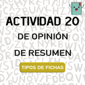 20. TIPOS DE FICHAS