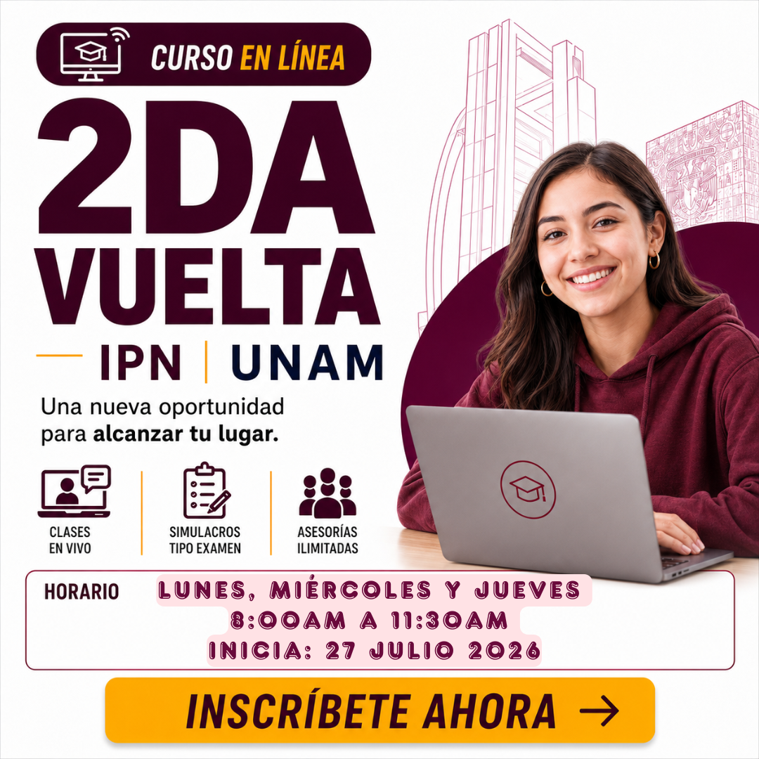 Curso en línea (L) – IPN – UNAM 2026 (Entre semana)